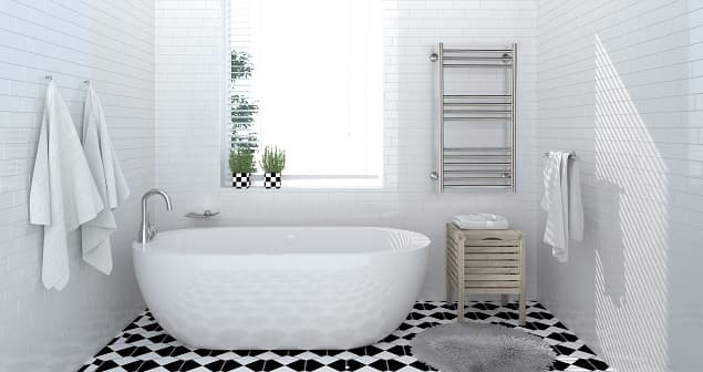 Tora wand radiator in rvs voor handdoeken