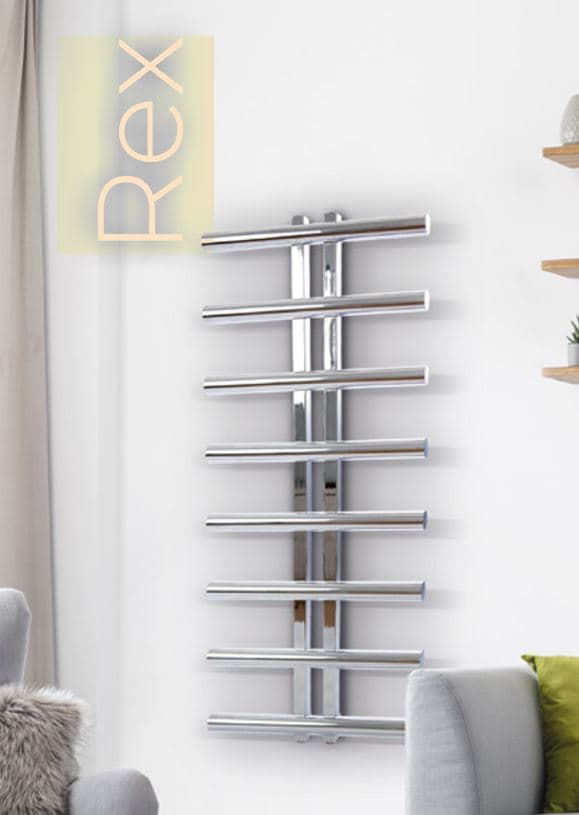 Rex chroom badkamer handdoek designradiator